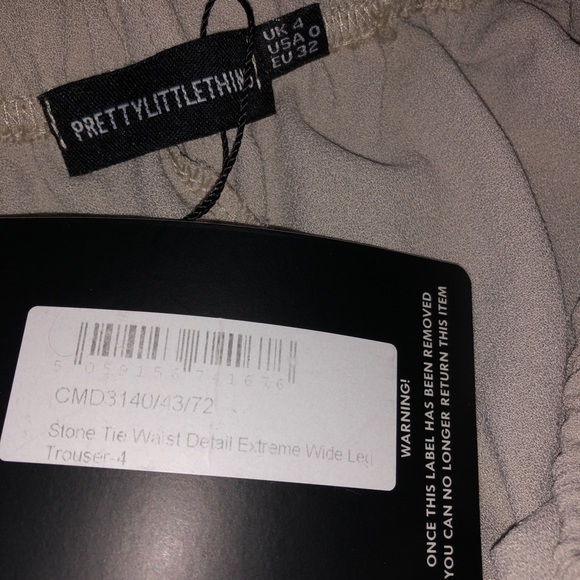 Tie Waist Wide Leg Trousers - Picture 4 of 9